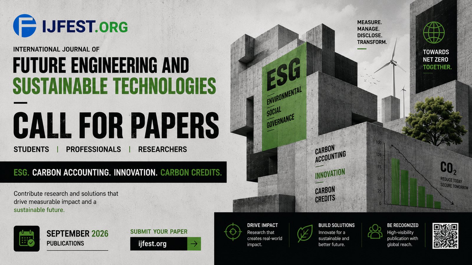 Call for papers — ESG, carbon accounting, innovation and carbon credits. Publications September 2026.